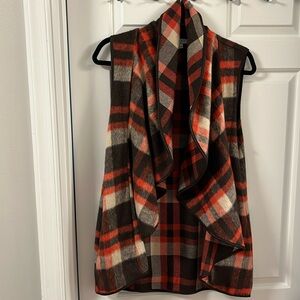 Plaid fall color vest